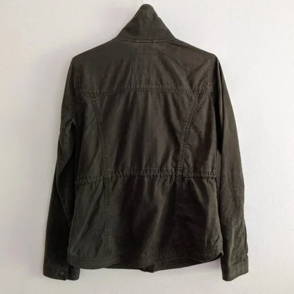 Abercrombie Military Utility Cargo Olive Green Women's Jacket Size Small - Picture 3 of 5